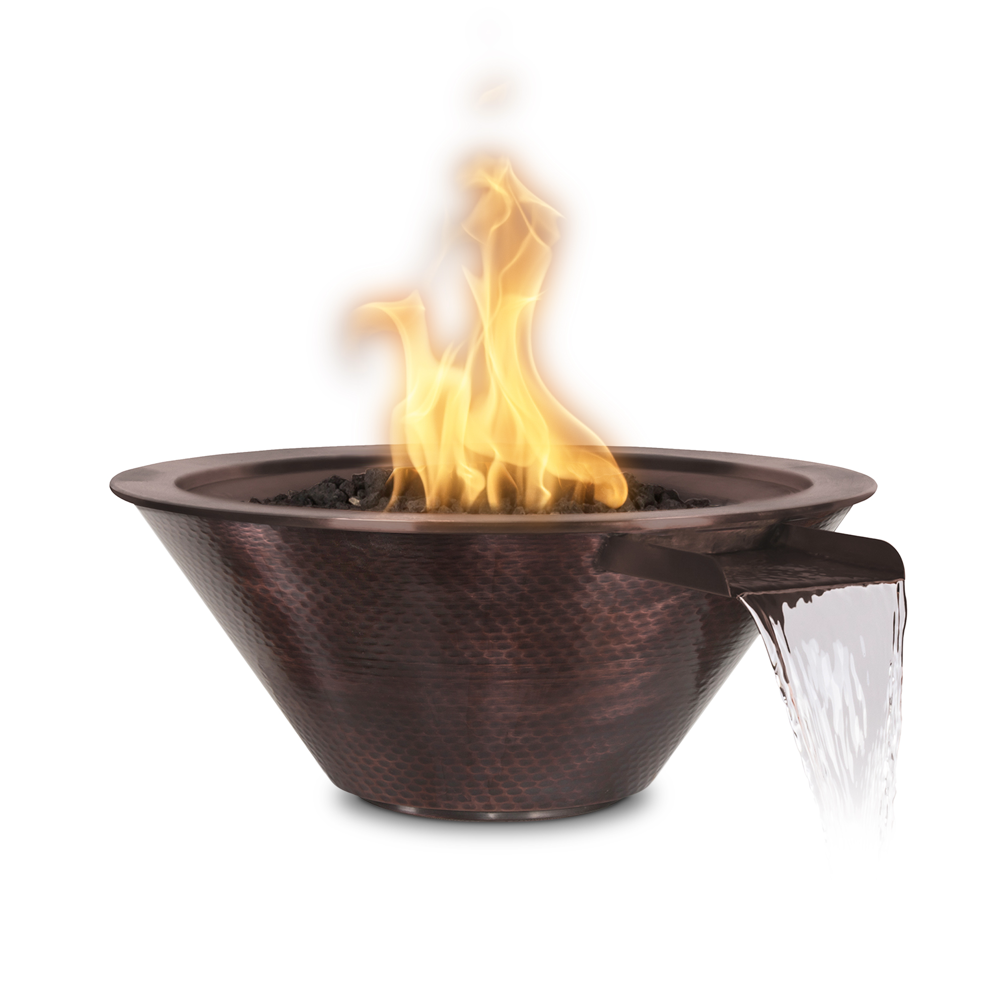 The Outdoor Plus Cazo Hammered Patina Copper Fire & Water Bowl