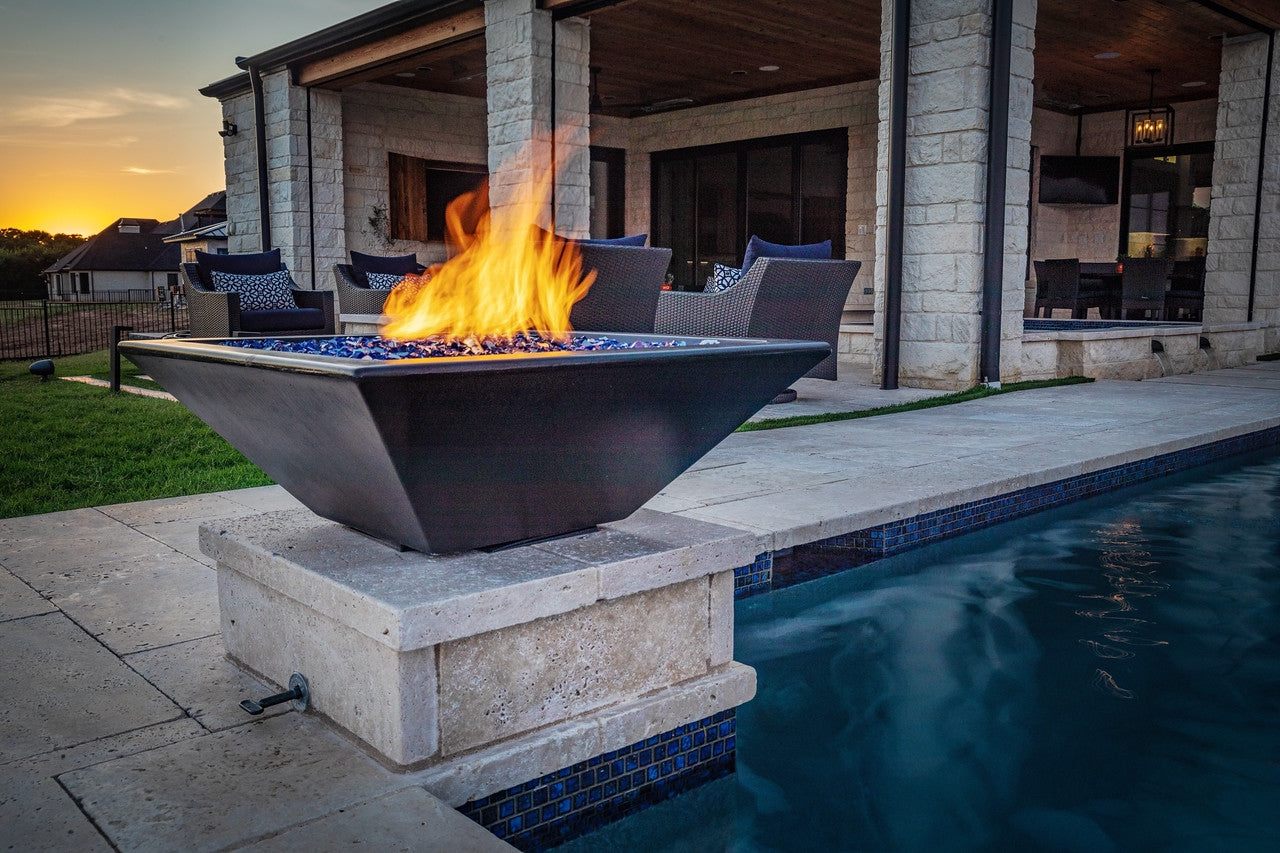 The Outdoor Plus Maya Fire Bowl - GFRC Concrete