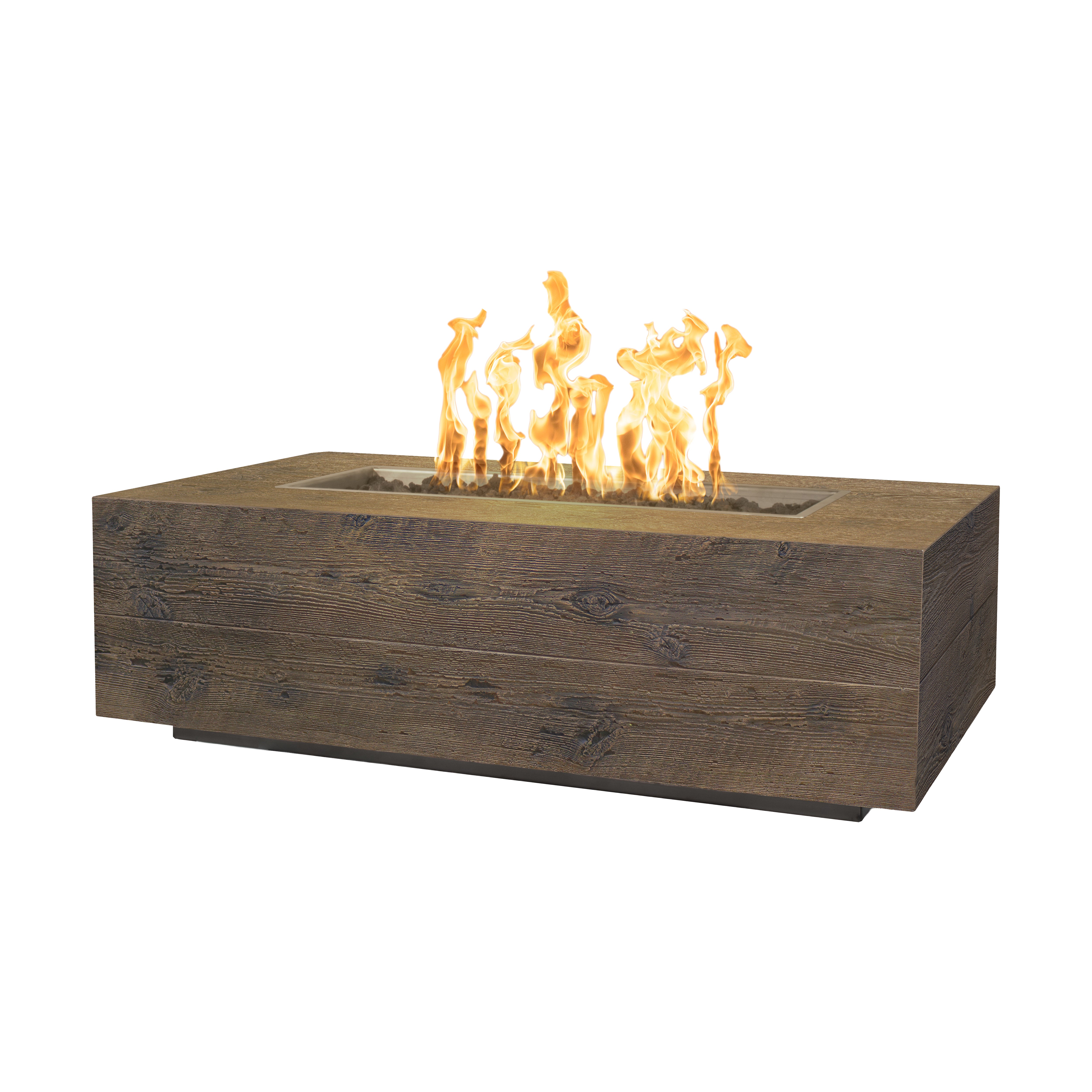The Outdoor Plus Coronado Fire Pit GFRC Woodgrain