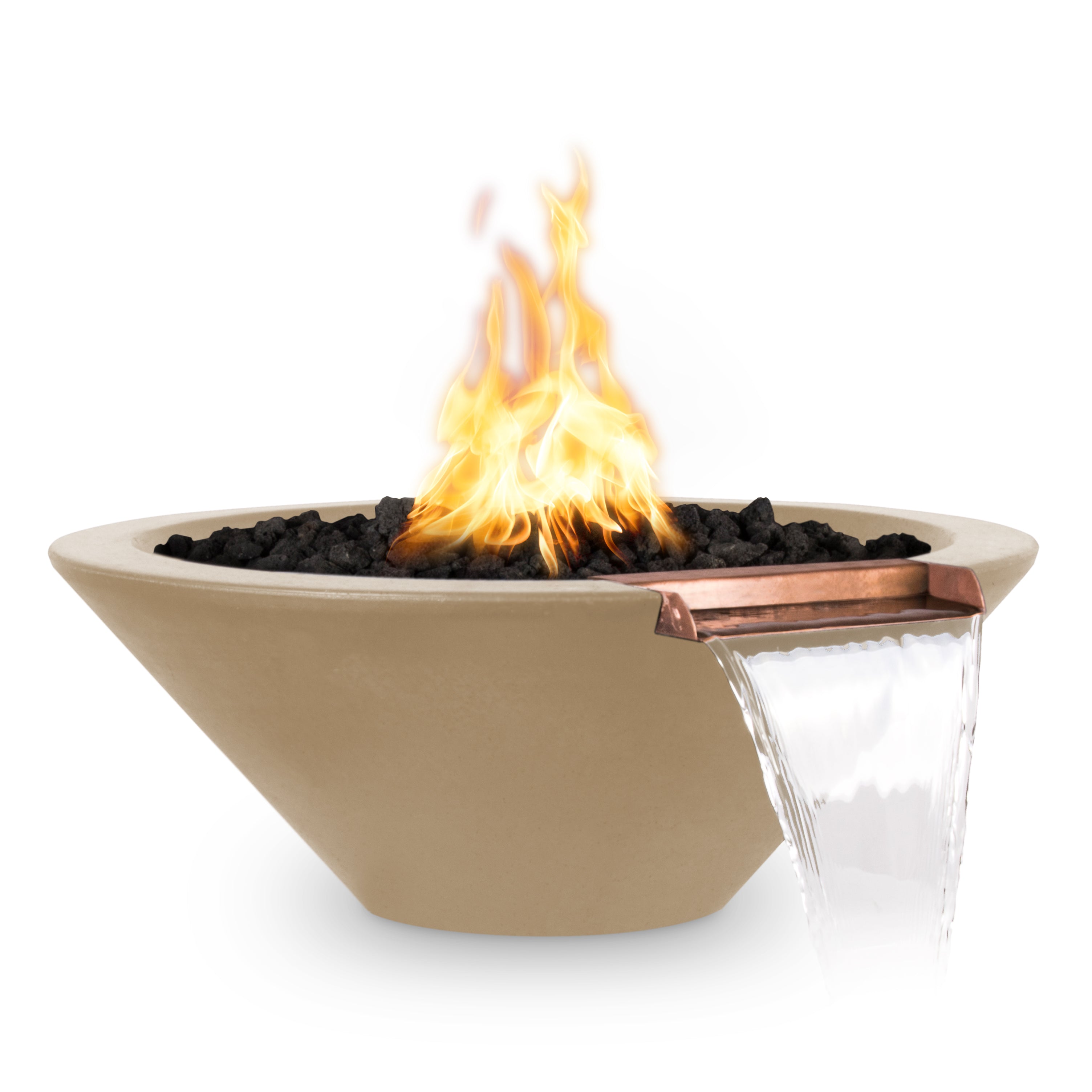 The Outdoor Plus Cazo Fire & Water Bowl - GFRC  Concrete