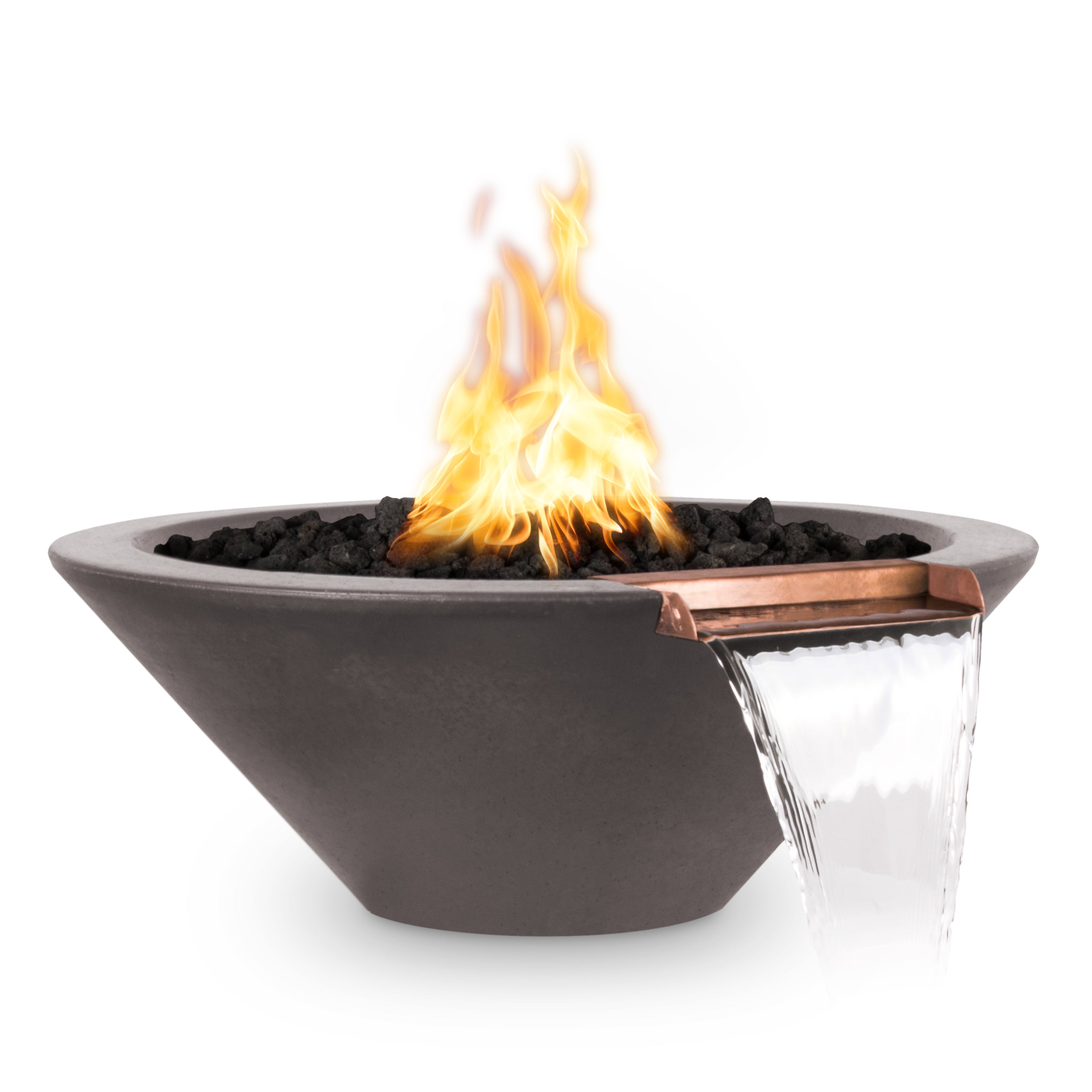 The Outdoor Plus Cazo Fire & Water Bowl - GFRC  Concrete