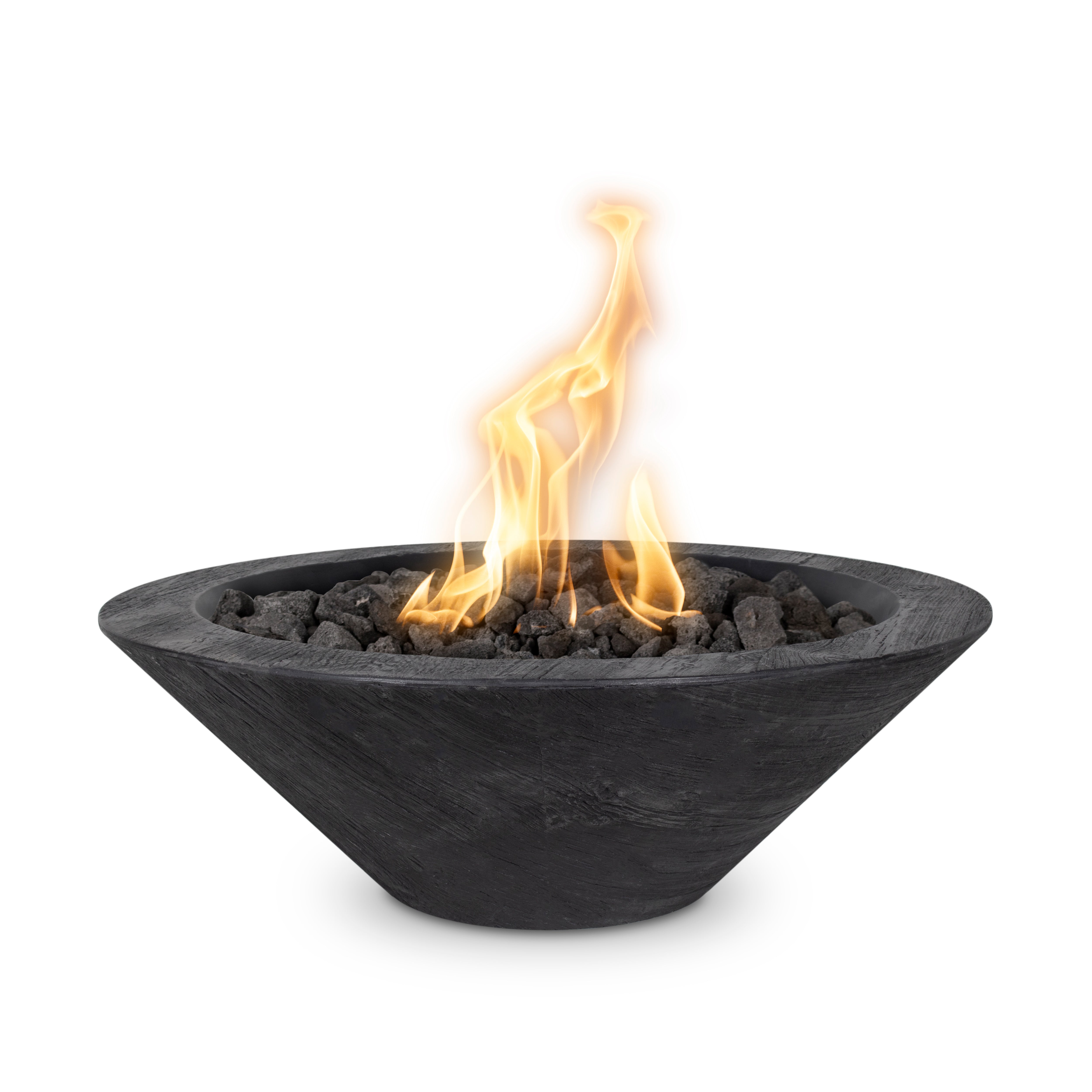 The Outdoor Plus Cazo Fire Bowl GFRC Woodgrain