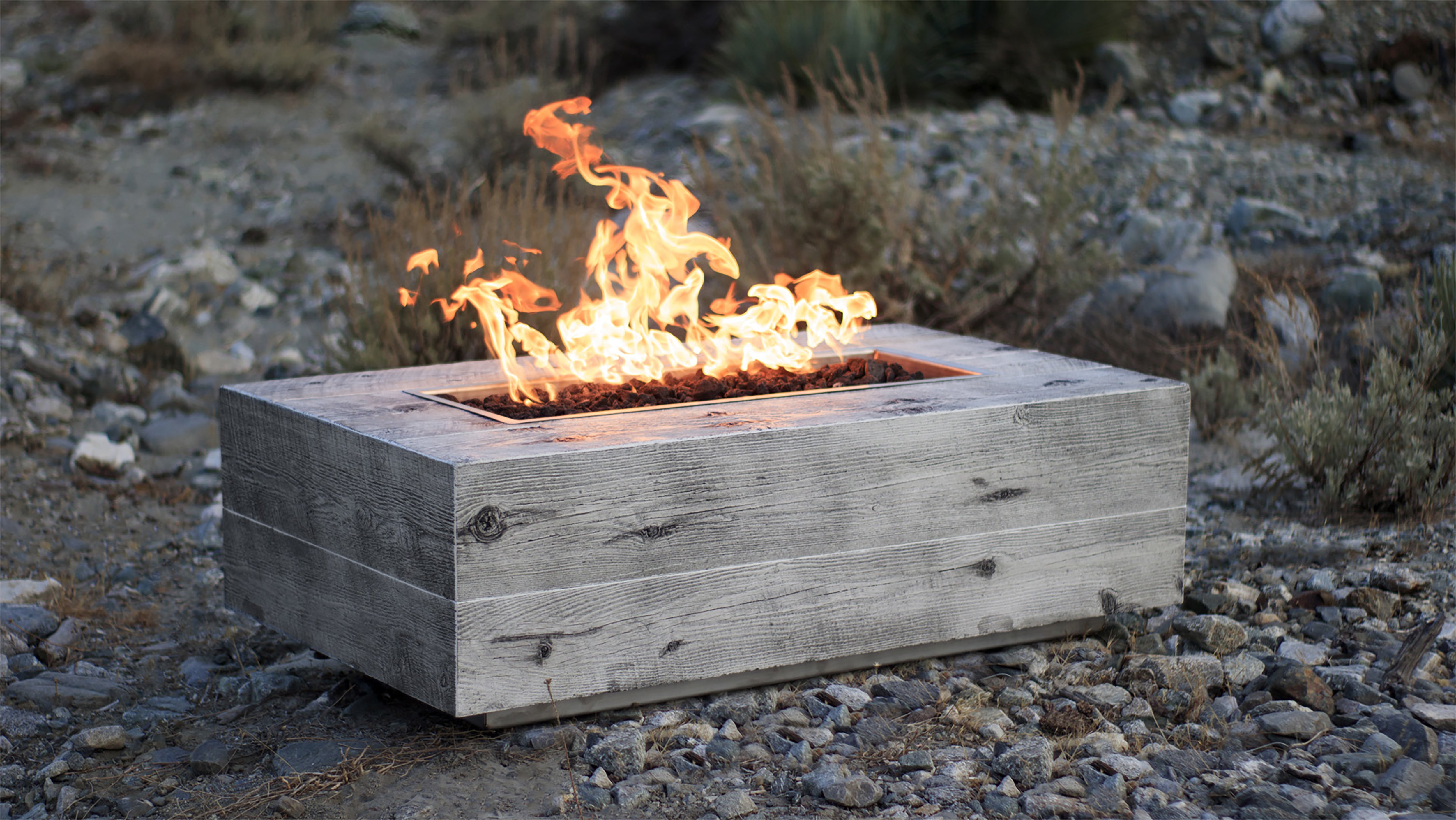 The Outdoor Plus Coronado Fire Pit GFRC Woodgrain